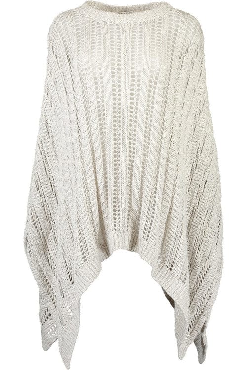 BRUNELLO CUCINELLI-Open Knit Poncho-