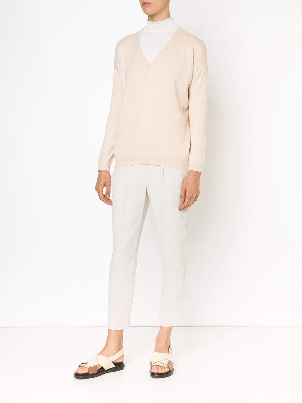 BRUNELLO CUCINELLI-V-Neck Boyfriend Pullover-
