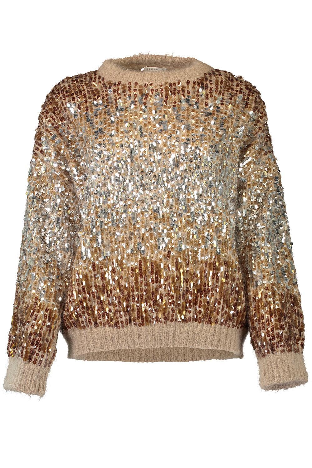 Multi-Size Pailette Crewneck Sweater-ALMDBTTR-XS-CLOTHINGTOPSWEATER-BRUNELLO CUCINELLI