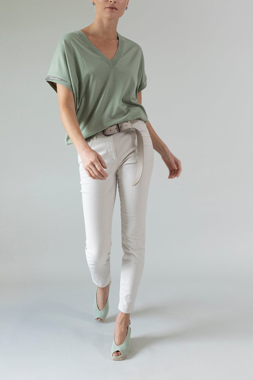 BRUNELLO CUCINELLI-V Neck Sweater-