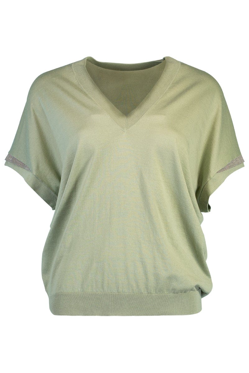 BRUNELLO CUCINELLI-V Neck Sweater-