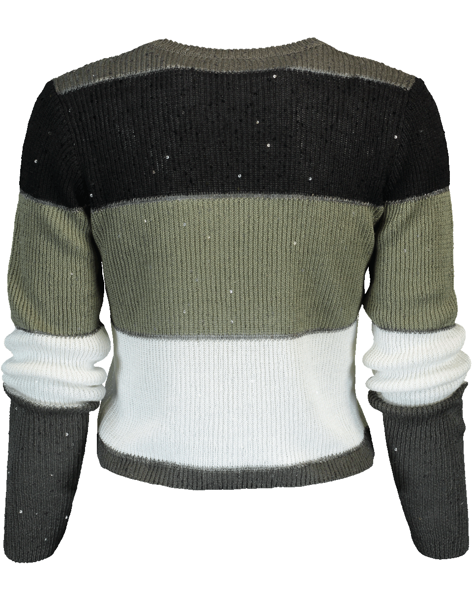 BRUNELLO CUCINELLI-Cropped Stripe Pullover-