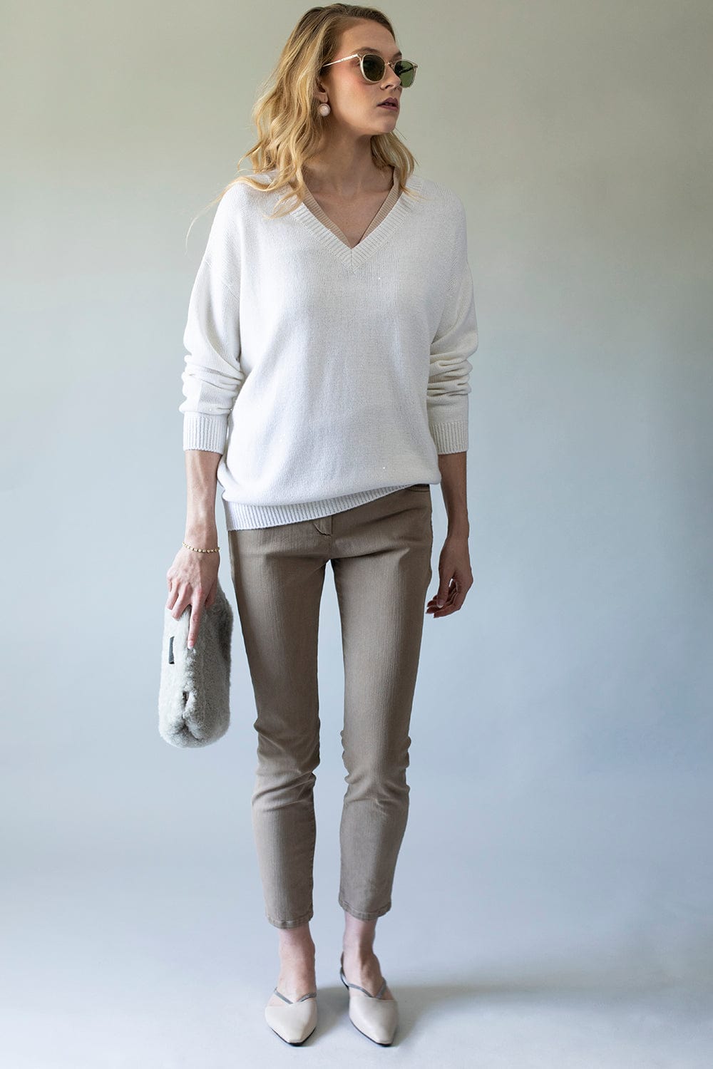 BRUNELLO CUCINELLI-Paillette Boyfriend Pullover-