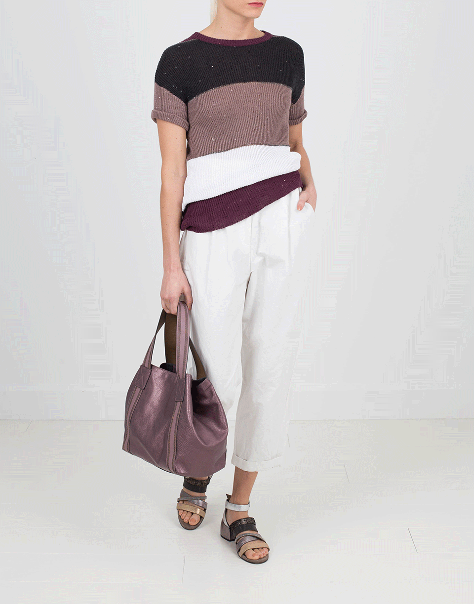 BRUNELLO CUCINELLI-Multi Stripe Pullover-