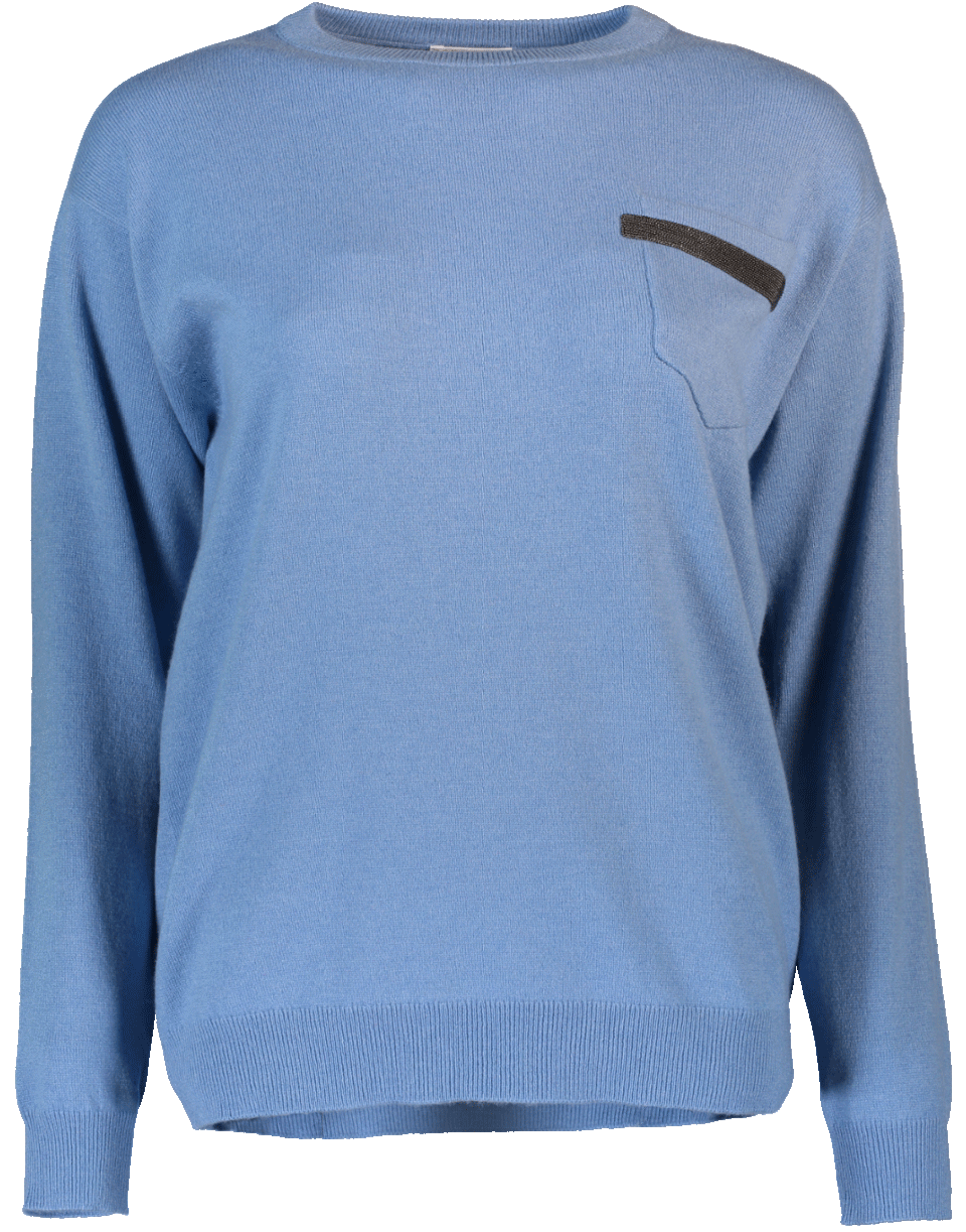 BRUNELLO CUCINELLI-Monili Stripe Pocket Pullover-