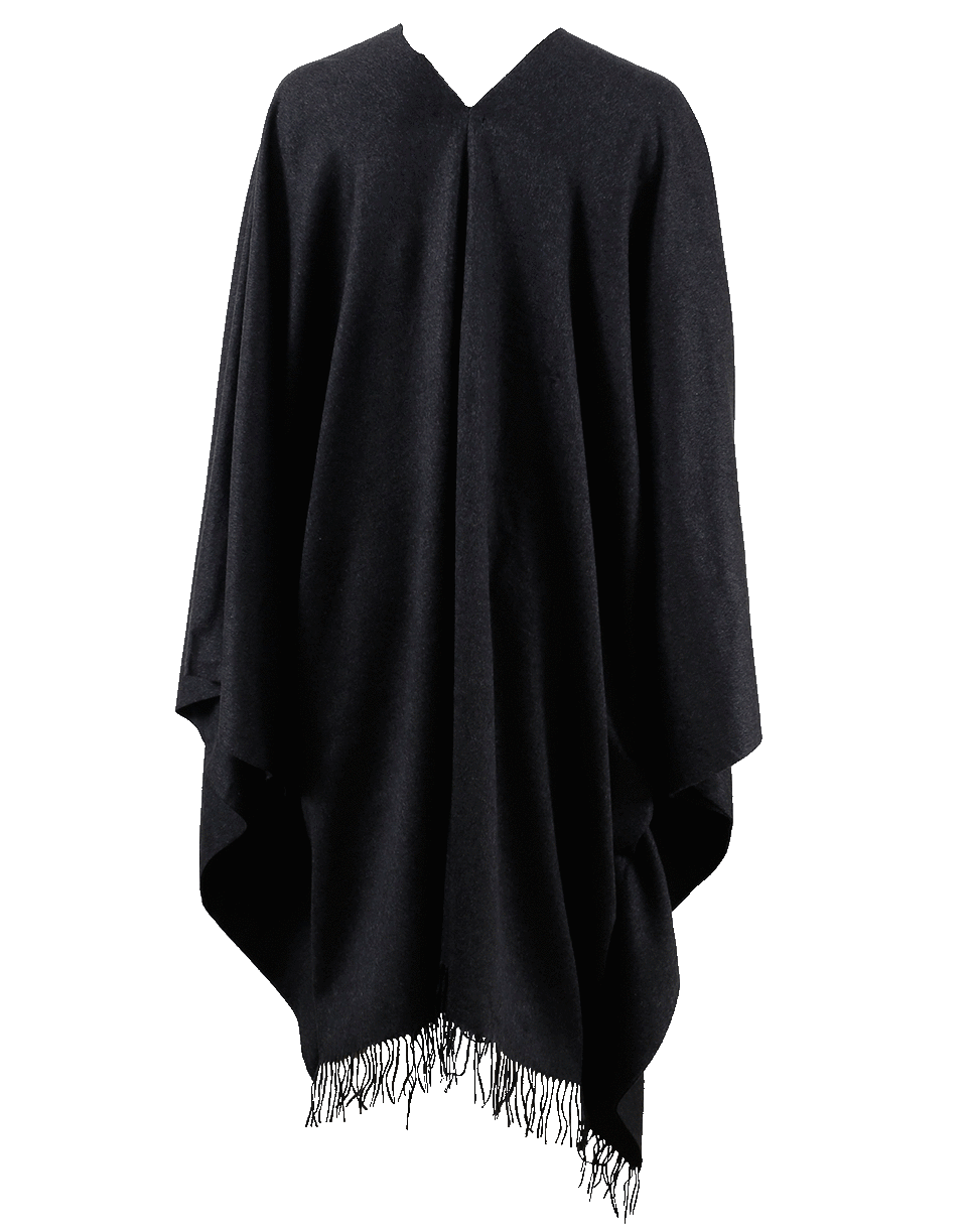 BRUNELLO CUCINELLI-Frayed Poncho-CHARCOAL