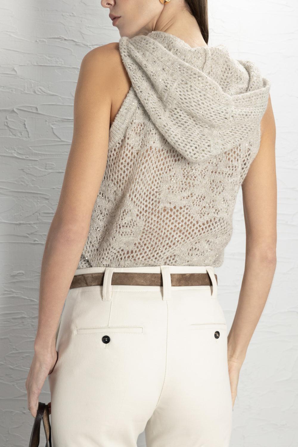 Glam Hooded Vest-CREAM-XS-CLOTHINGTOPSWEATER-BRUNELLO CUCINELLI
