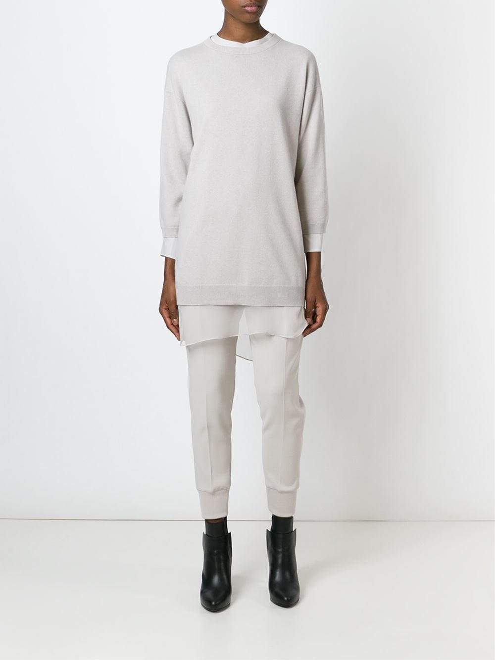 BRUNELLO CUCINELLI-Cashmere And Chiffon Tunic-