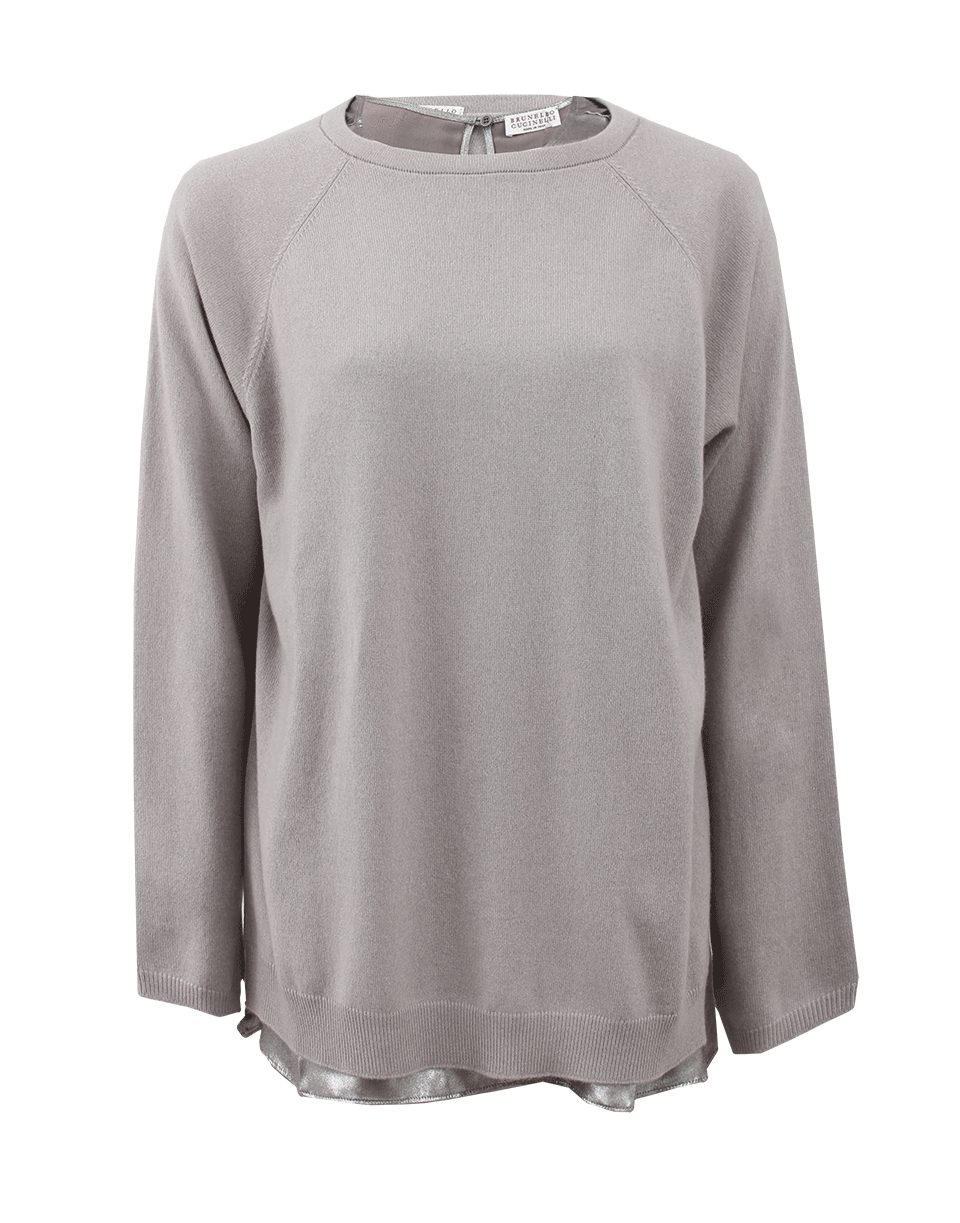 BRUNELLO CUCINELLI-Raglan Sweater With Lame Tank-