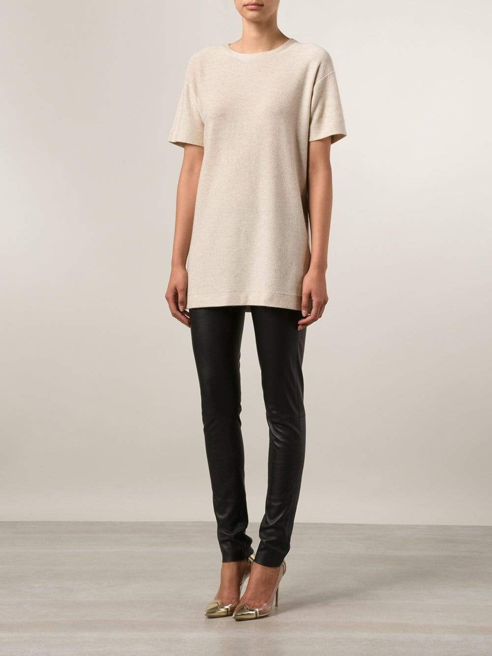 BRUNELLO CUCINELLI-Lurex Tunic Pullover-