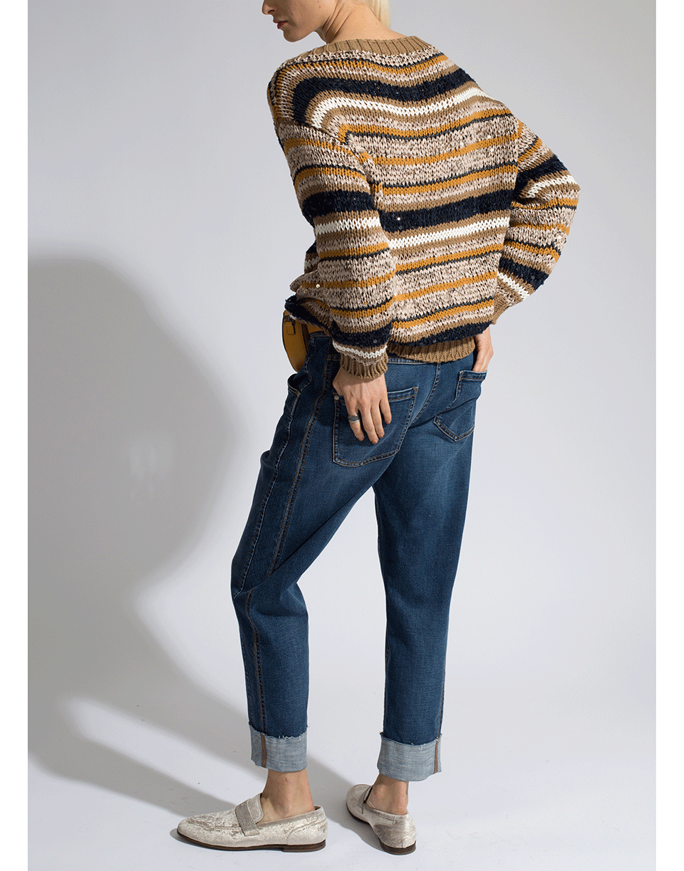 BRUNELLO CUCINELLI-Knit Striped Sweater-