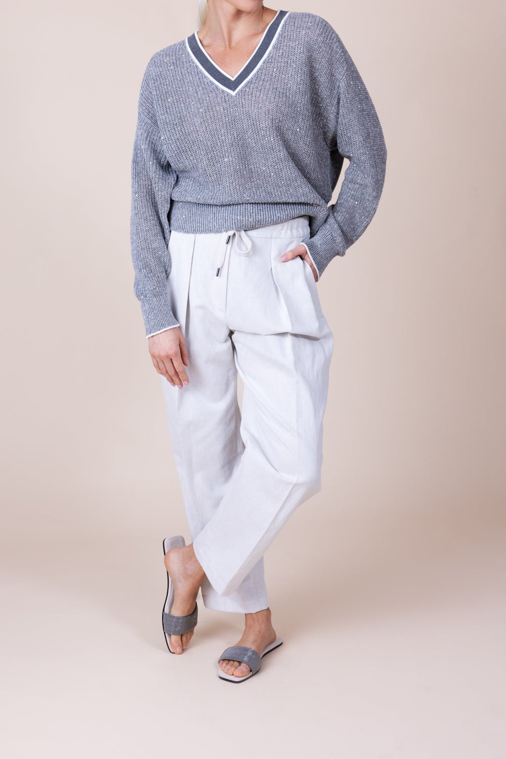 BRUNELLO CUCINELLI-English Rib Dazzling Active Sweater-