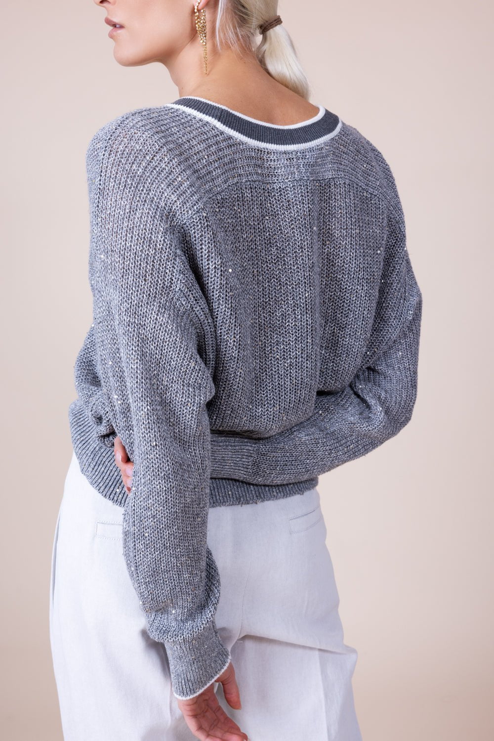 BRUNELLO CUCINELLI-English Rib Dazzling Active Sweater-