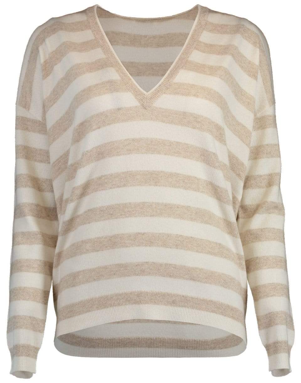 BRUNELLO CUCINELLI-Boxy Striped Knit Sweater-