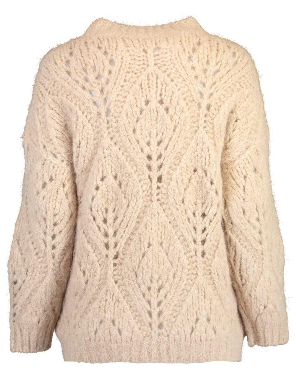 BRUNELLO CUCINELLI-Open Weave Long Sleeve Pullover Top-