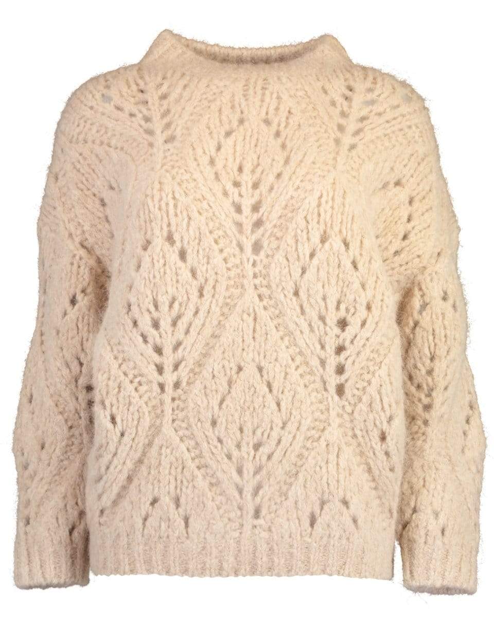 BRUNELLO CUCINELLI-Open Weave Long Sleeve Pullover Top-