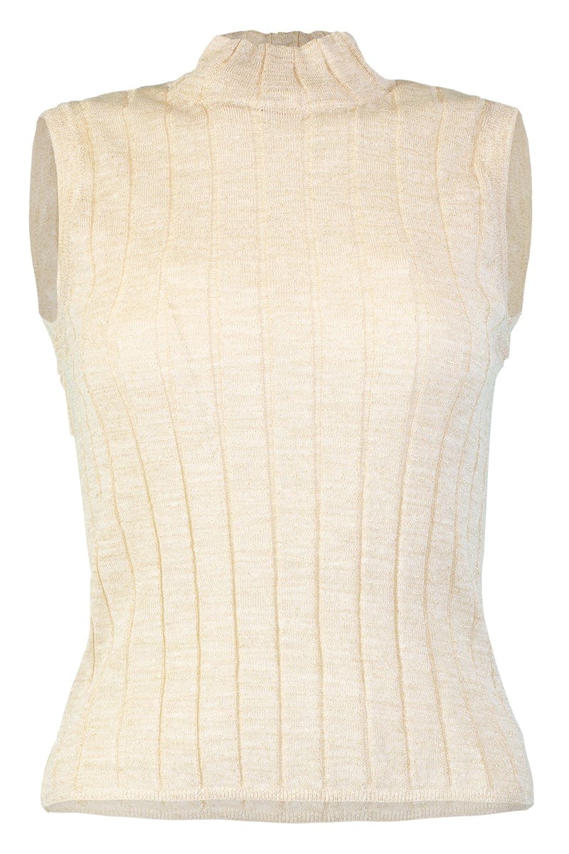 BRUNELLO CUCINELLI-Sleeveless Turtleneck-