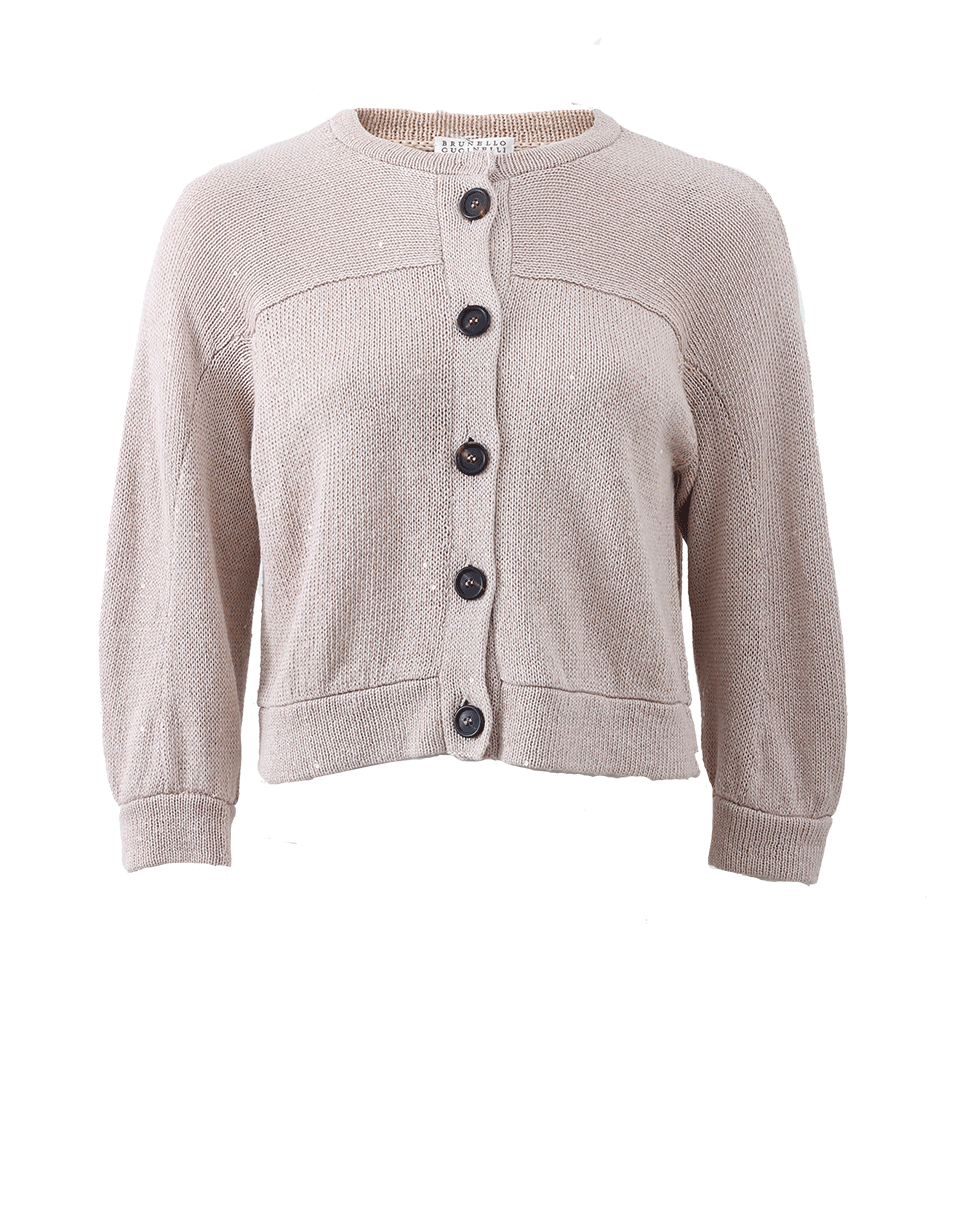 BRUNELLO CUCINELLI-Paillette Cardigan-NUDE