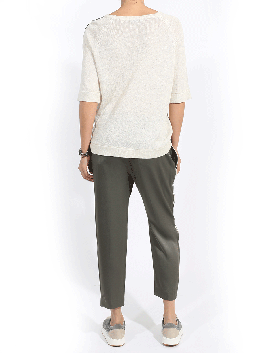BRUNELLO CUCINELLI-Boatneck Monili Stripe Pullover-