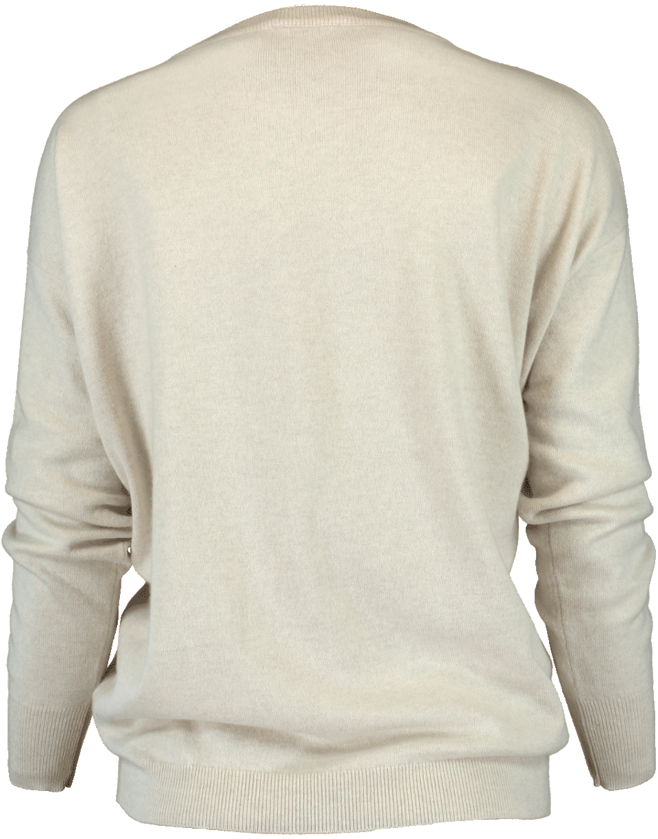 BRUNELLO CUCINELLI-Oversize Monili Detail Sweater-OAT