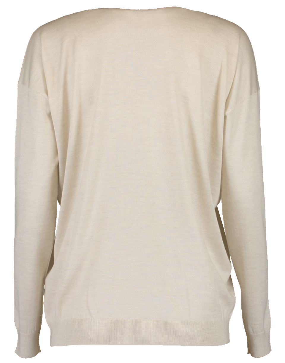BRUNELLO CUCINELLI-V-Neck Paillette Pullover-