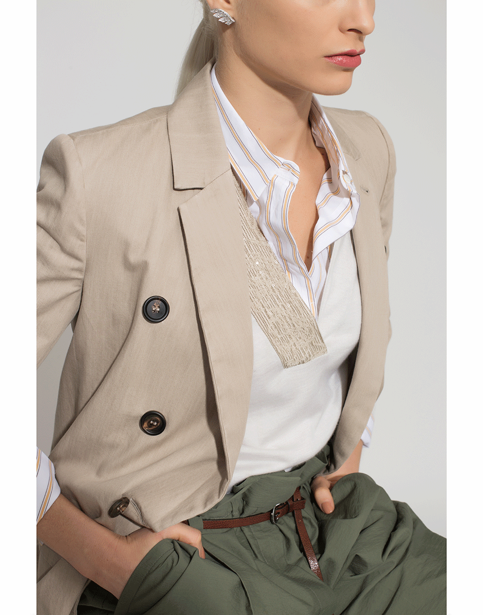 BRUNELLO CUCINELLI-V-Neck Paillette Pullover-