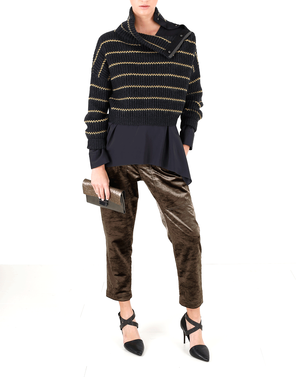 BRUNELLO CUCINELLI-Rib Striped Knit-