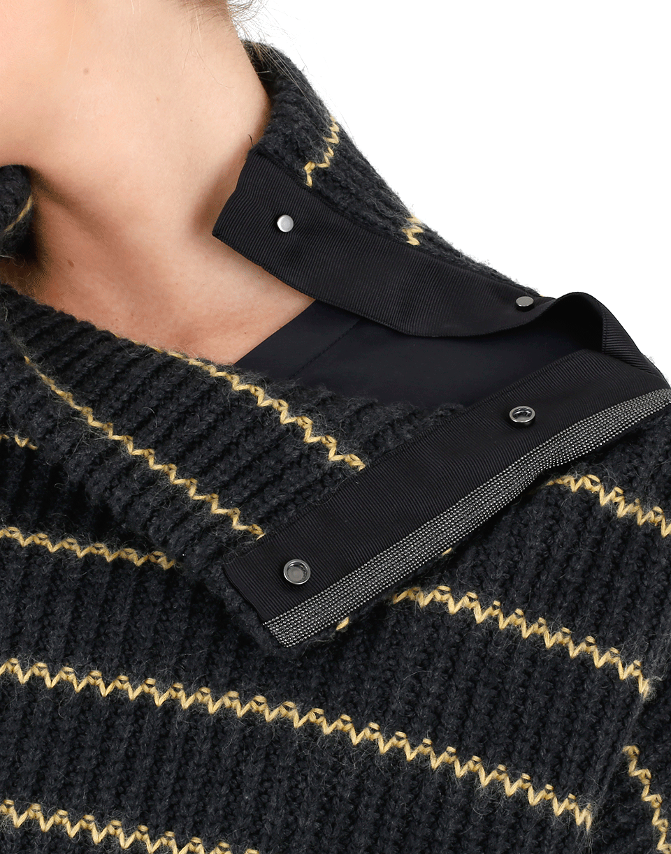 BRUNELLO CUCINELLI-Rib Striped Knit-