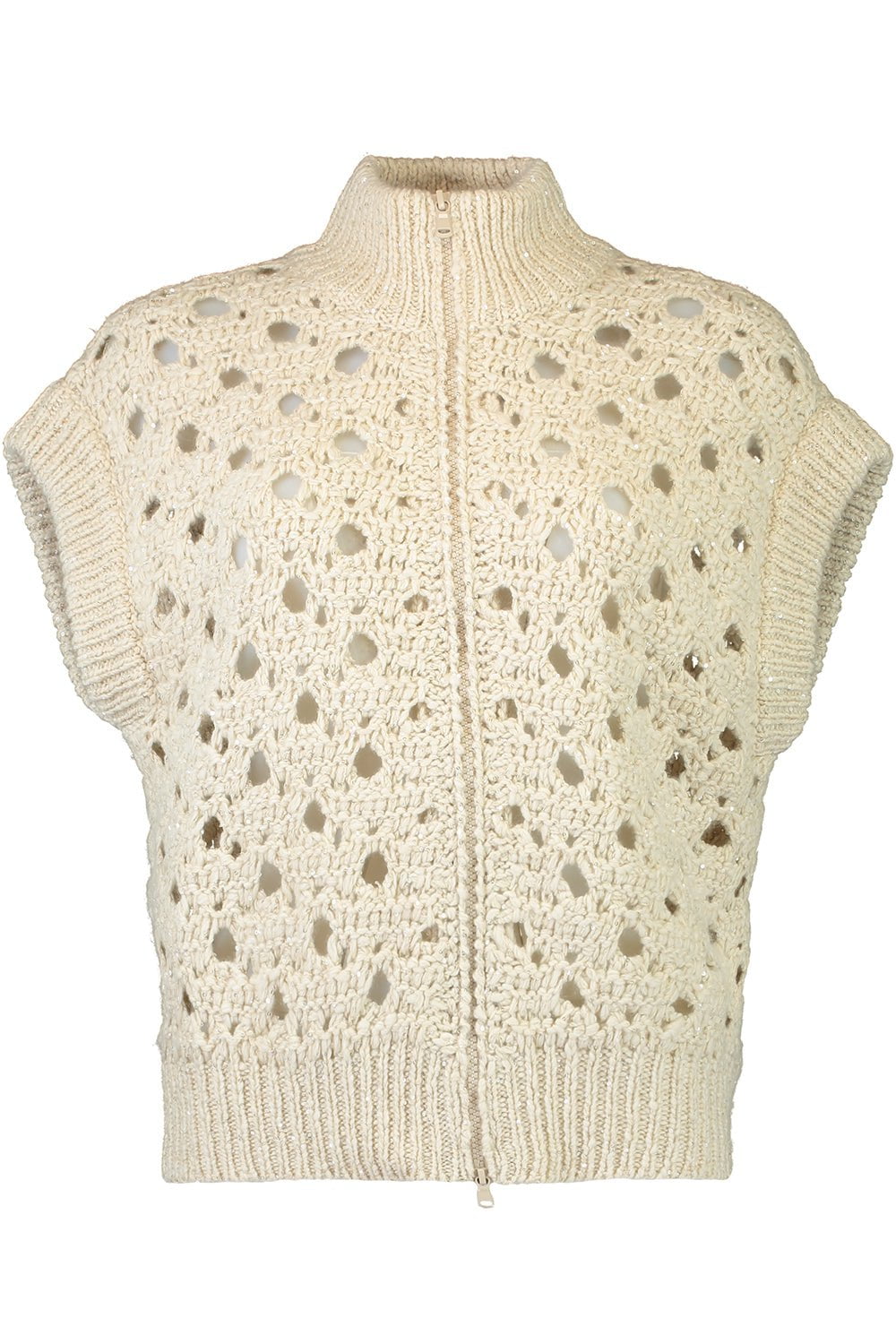 BRUNELLO CUCINELLI-Wide Gauge Zip Vest-