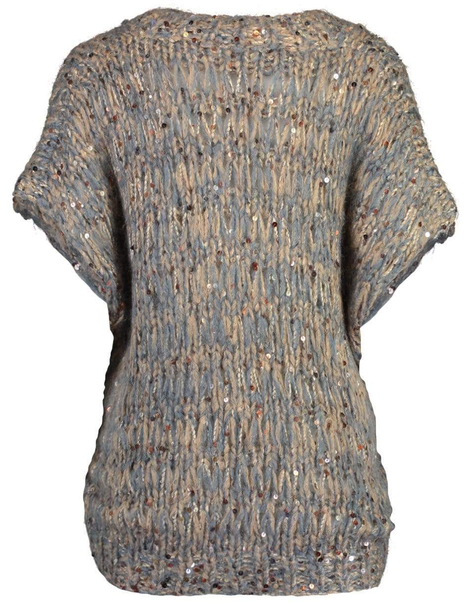 BRUNELLO CUCINELLI-Mohair Short Sleeve Pullover Top-