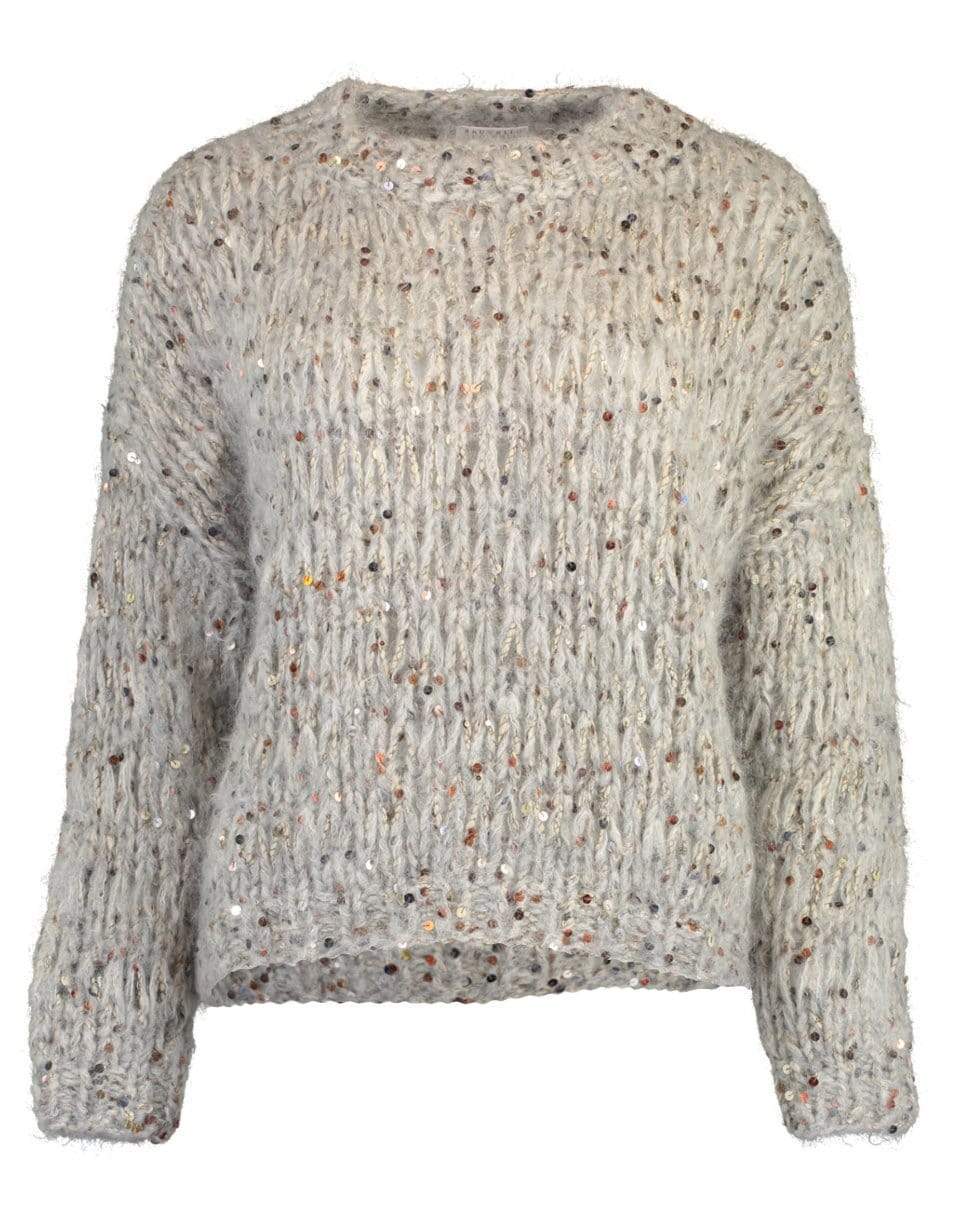 BRUNELLO CUCINELLI-Sparkle Tweed Pullover Top-