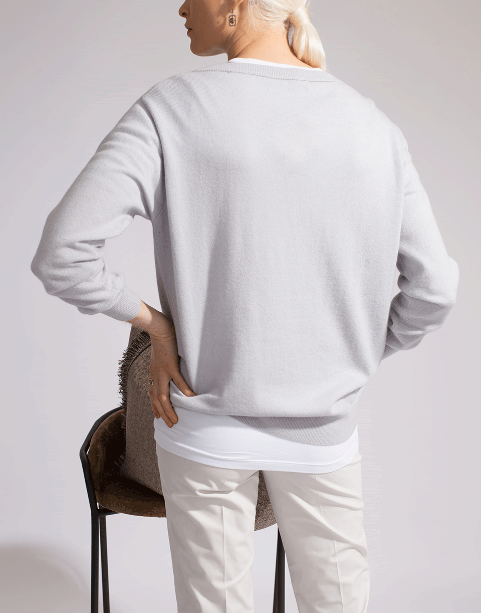 BRUNELLO CUCINELLI-Cashmere V-Neck Pullover-