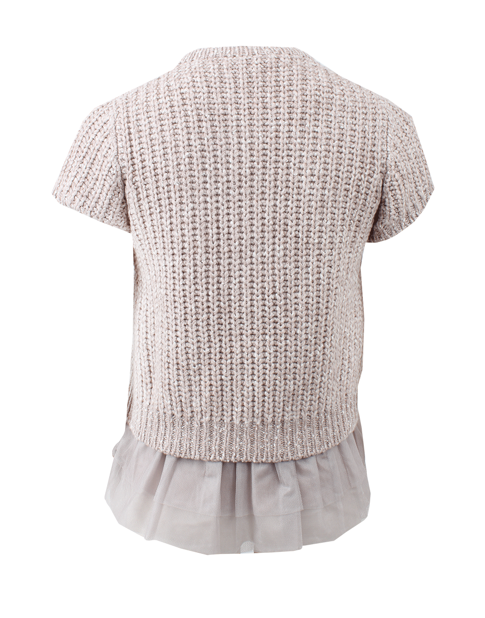 BRUNELLO CUCINELLI-Cashmere Paillette Pullover With Ruffle-