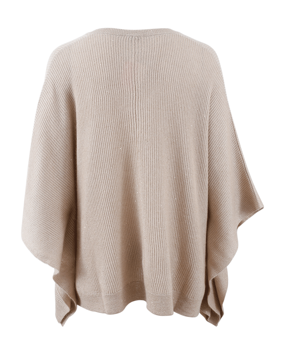 BRUNELLO CUCINELLI-Ribbed Pailette Poncho-