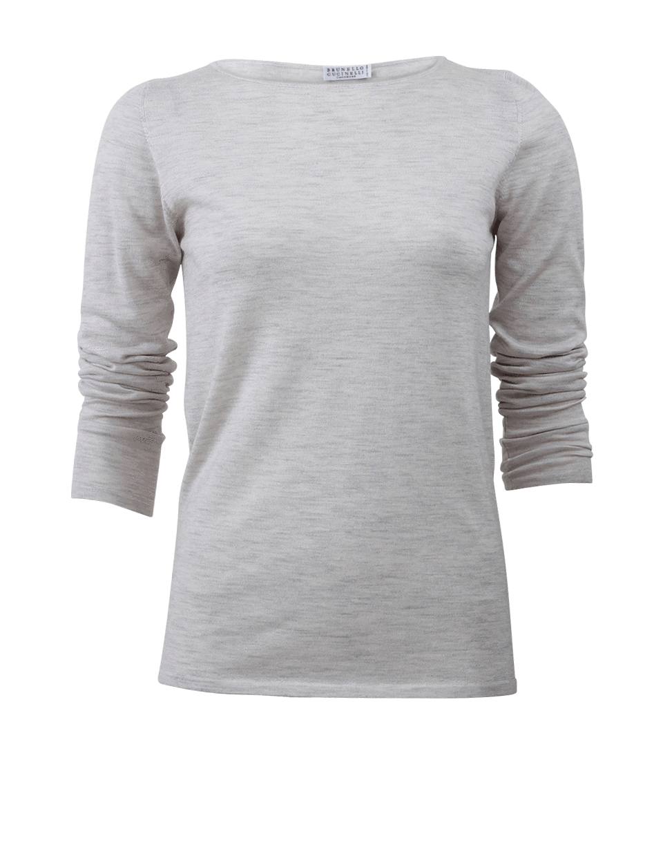 BRUNELLO CUCINELLI-Boatneck Fitted Pullover-