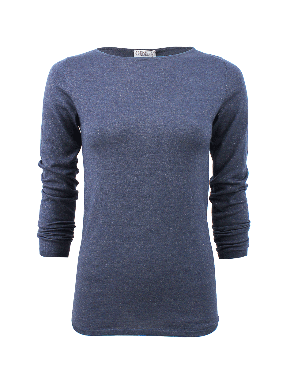BRUNELLO CUCINELLI-Cashmere And Silk Lurex Crewneck-