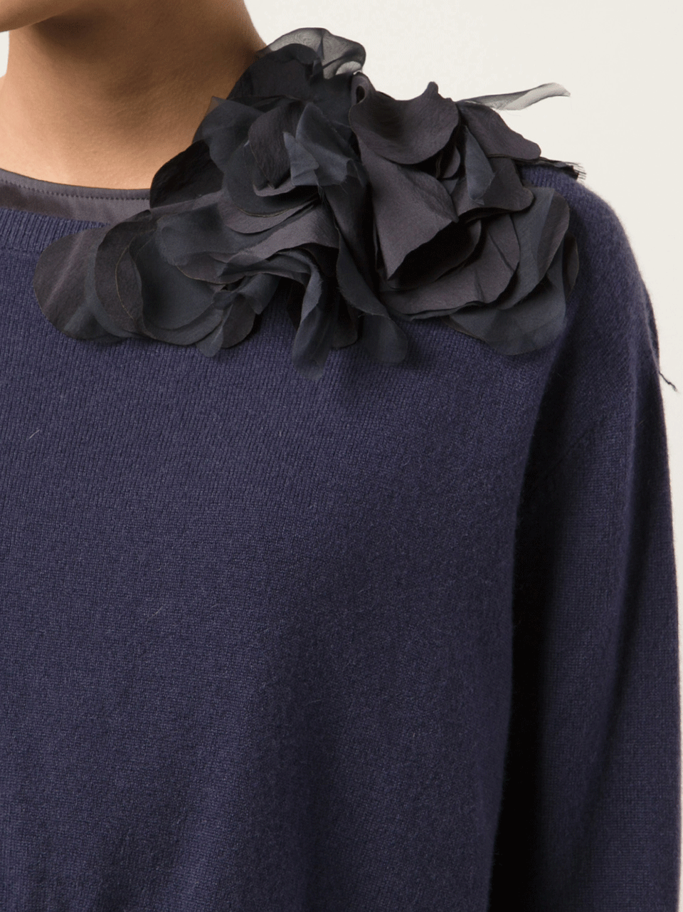 BRUNELLO CUCINELLI-Pullover With Silk Petal Tank-