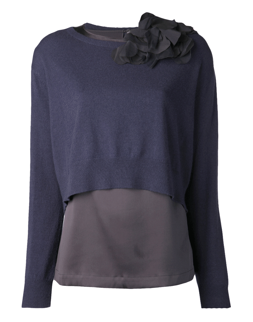 BRUNELLO CUCINELLI-Pullover With Silk Petal Tank-