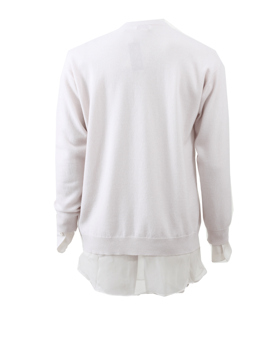 BRUNELLO CUCINELLI-Pullover With Chiffon Tunic Underlay-