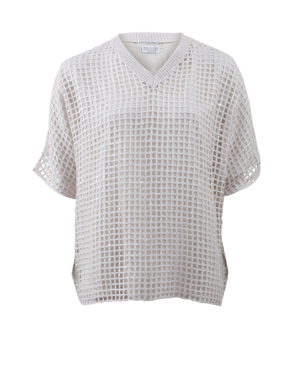 BRUNELLO CUCINELLI-Silk And Knit Pullover-