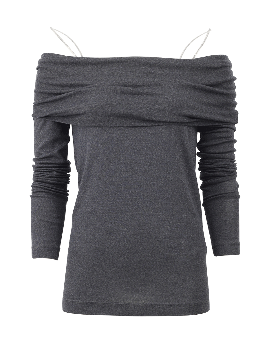 BRUNELLO CUCINELLI-Off-The-Shoulder Top-