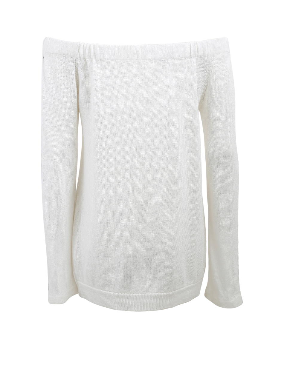 BRUNELLO CUCINELLI-Off Shoulder Knit Top-