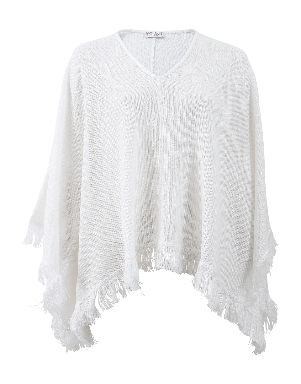 BRUNELLO CUCINELLI-Fringe Bottom Poncho-