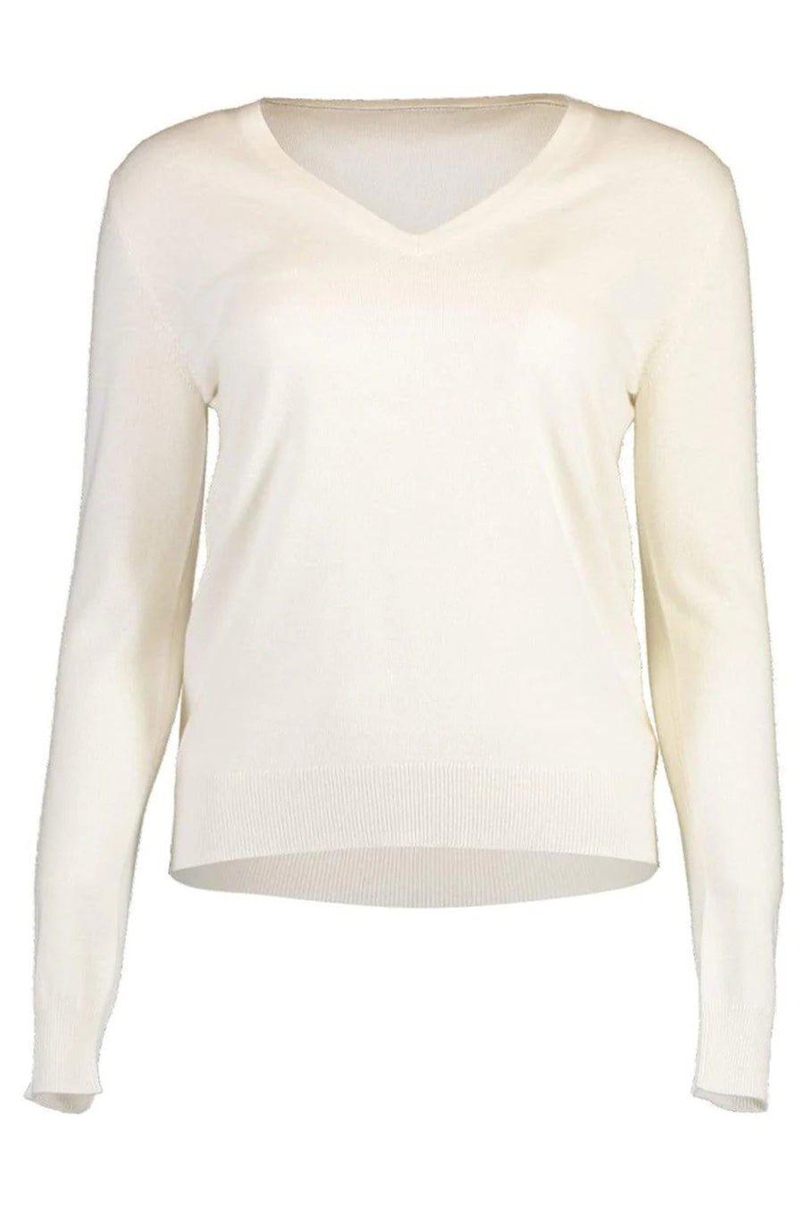 BRUNELLO CUCINELLI-Basic V-Neck Cashmere Knit Top-