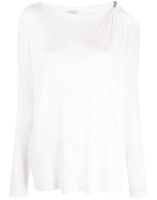 BRUNELLO CUCINELLI-Cashmere Crewneck Pullover Sweater-