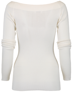 BRUNELLO CUCINELLI-Ribbed Wide Neck Pullover-