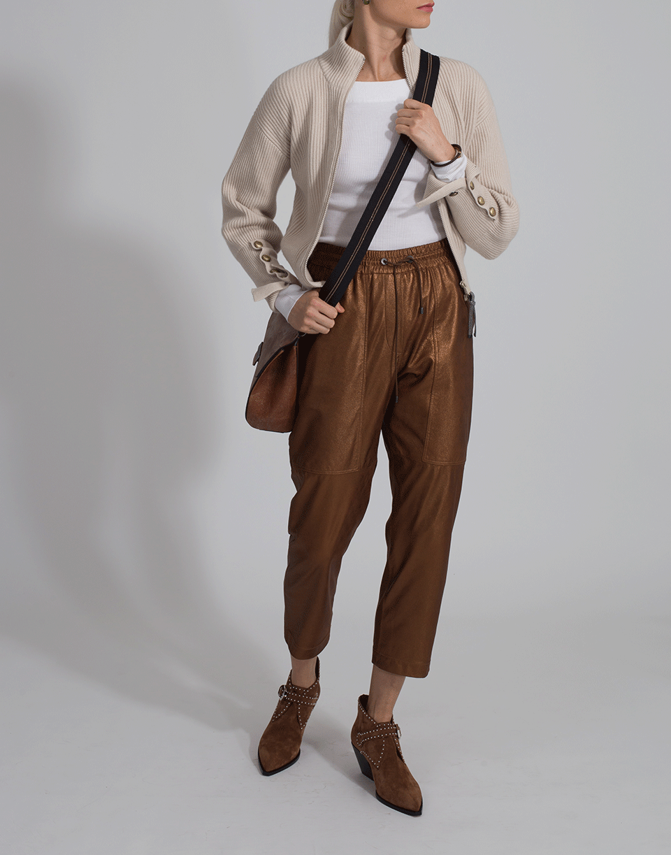 BRUNELLO CUCINELLI-Ribbed Wide Neck Pullover-