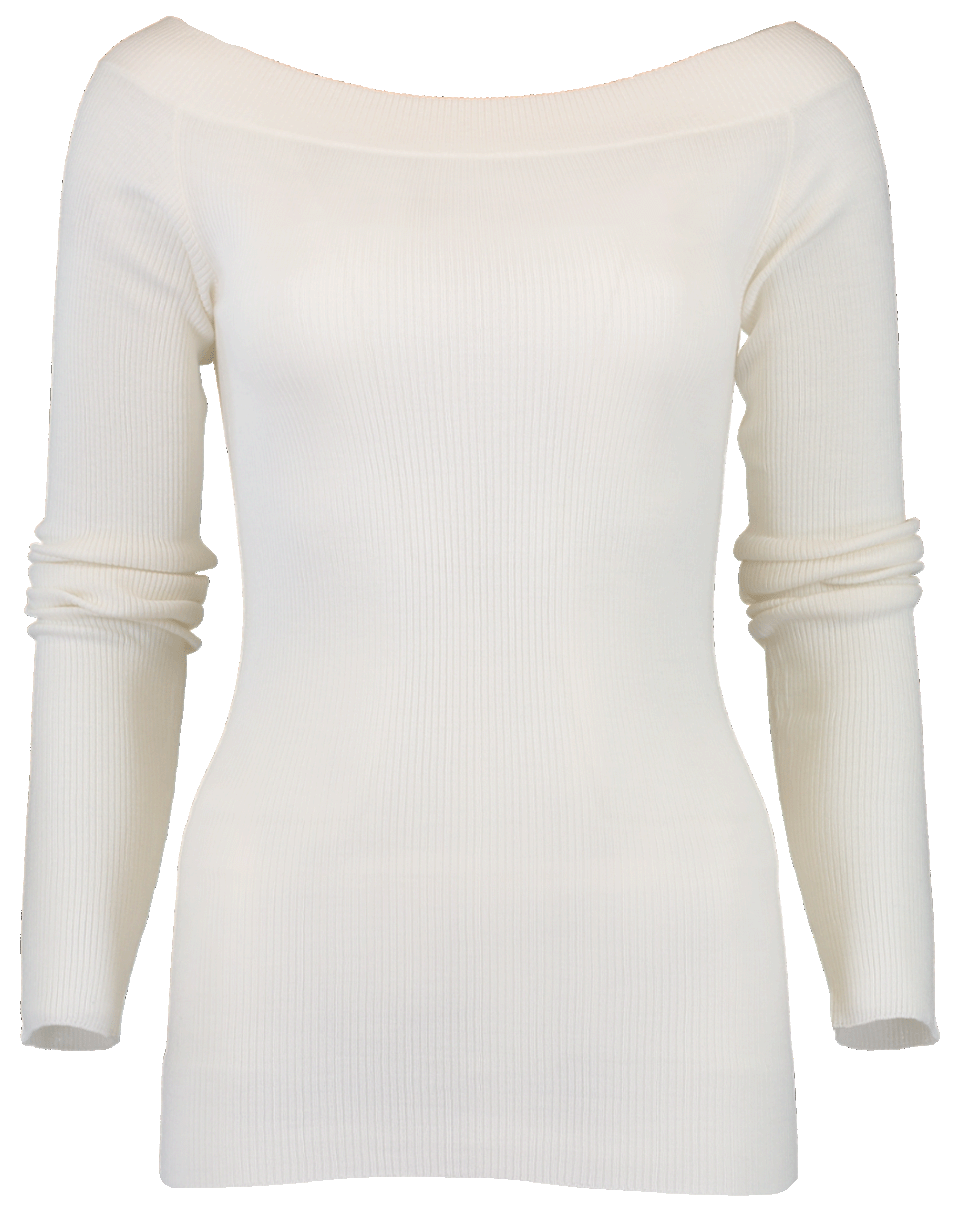BRUNELLO CUCINELLI-Ribbed Wide Neck Pullover-