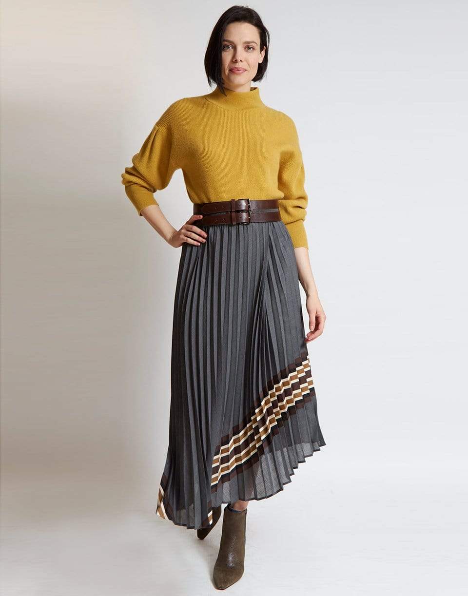BRUNELLO CUCINELLI-Ribbed Cashmere Mock Neck Pullover-
