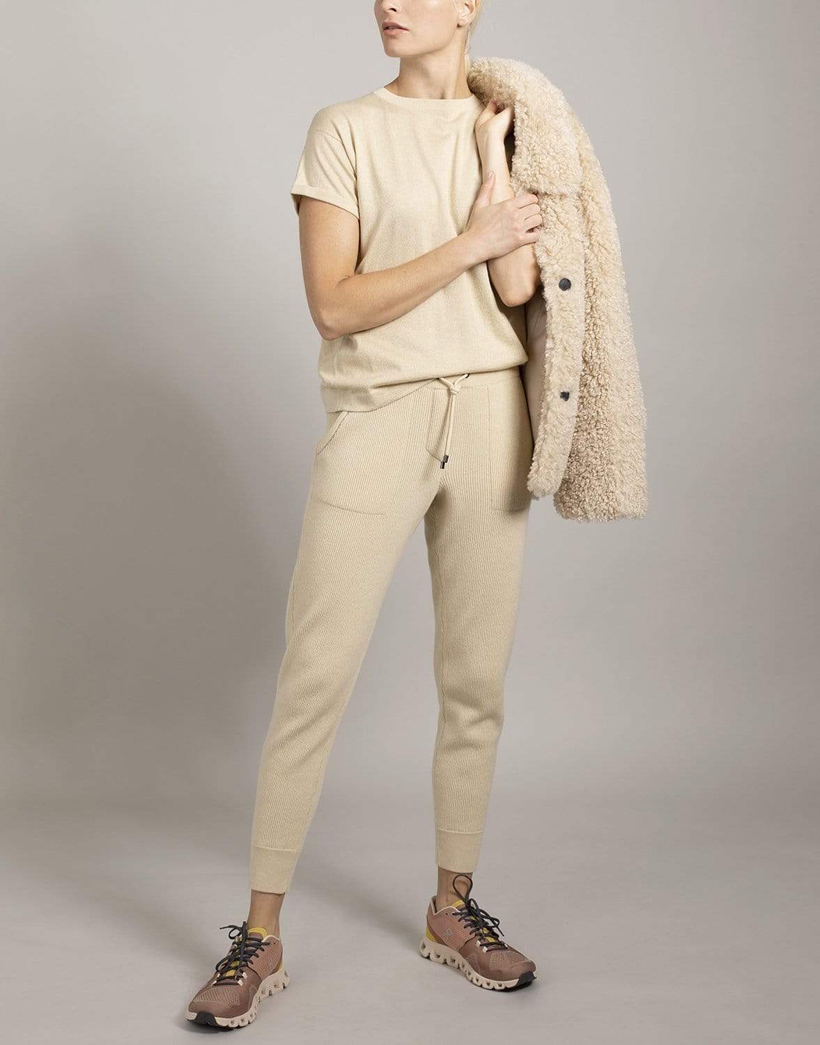 BRUNELLO CUCINELLI-Short Sleeve Cashmere Silk Tee-
